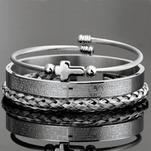 Load image into Gallery viewer, -BRAZALETES HOMBRE ACERO INOXIDABLE 3PCS