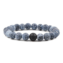 Load image into Gallery viewer, PULSERA DE CUENTAS DE OJO DE TIGRE Y LAVA NATURAL