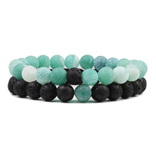 Load image into Gallery viewer, PULSERA DE CUENTAS DE OJO DE TIGRE Y LAVA NATURAL