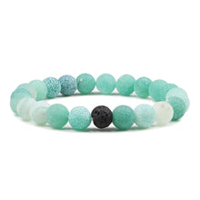 Load image into Gallery viewer, PULSERA DE CUENTAS DE OJO DE TIGRE Y LAVA NATURAL