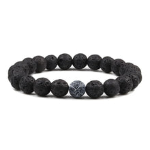 Load image into Gallery viewer, PULSERA DE CUENTAS DE OJO DE TIGRE Y LAVA NATURAL