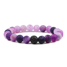 Load image into Gallery viewer, PULSERA DE CUENTAS DE OJO DE TIGRE Y LAVA NATURAL