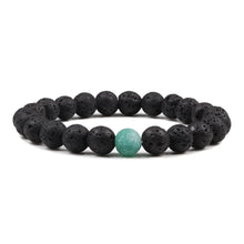 Load image into Gallery viewer, PULSERA DE CUENTAS DE OJO DE TIGRE Y LAVA NATURAL