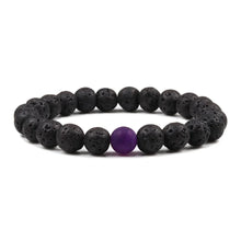 Load image into Gallery viewer, PULSERA DE CUENTAS DE OJO DE TIGRE Y LAVA NATURAL