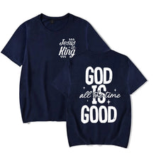 Cargar imagen en el visor de la galería, -CAMISETA UNISEX JESUS ES EL REY Y DIOS ES BUENO