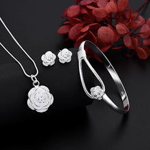 Load image into Gallery viewer, -CONJUNTO DE PLATA 925 FLORAL