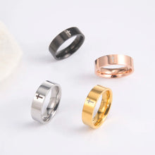 Load image into Gallery viewer, ANILLO DE ACERO CON CRUZ