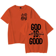 Cargar imagen en el visor de la galería, -CAMISETA UNISEX JESUS ES EL REY Y DIOS ES BUENO