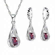 Load image into Gallery viewer, -CONJUNTO DE COLLAR Y ARETES PLATA 925
