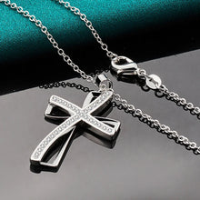 Load image into Gallery viewer, -COLGANTE CRUZ PLATA 925 Y ZIRCONITA
