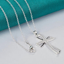 Load image into Gallery viewer, -COLGANTE CRUZ PLATA 925 Y ZIRCONITA
