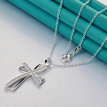 Load image into Gallery viewer, -COLGANTE CRUZ PLATA 925 Y ZIRCONITA
