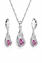 Load image into Gallery viewer, -CONJUNTO DE COLLAR Y ARETES PLATA 925
