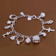 Load image into Gallery viewer, -BRAZALETE PLATA 925 CON DIJES
