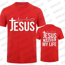 Cargar imagen en el visor de la galería, -CAMISETA UNISEX JESÚS SALVÓ MI VIDA

