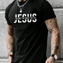 Cargar imagen en el visor de la galería, -CAMISETA HOMBRE JESUS ES EL CAMINO,LA VERDAD Y LA VIDA.

