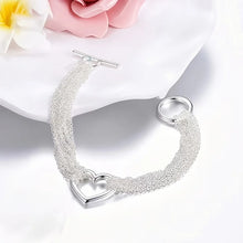 Cargar imagen en el visor de la galería, -BRAZALETE CORAZON PLATA 925
