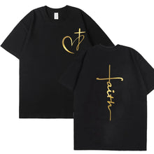 Cargar imagen en el visor de la galería, -CAMISETA CORAZON CRUZ FE
