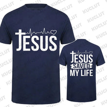 Cargar imagen en el visor de la galería, -CAMISETA UNISEX JESÚS SALVÓ MI VIDA
