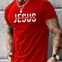Cargar imagen en el visor de la galería, -CAMISETA HOMBRE JESUS ES EL CAMINO,LA VERDAD Y LA VIDA.
