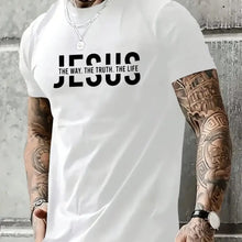 Cargar imagen en el visor de la galería, -CAMISETA HOMBRE JESUS ES EL CAMINO,LA VERDAD Y LA VIDA.
