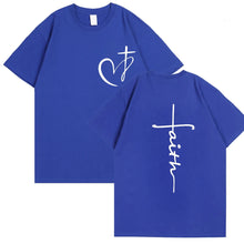 Cargar imagen en el visor de la galería, -CAMISETA CORAZON CRUZ FE
