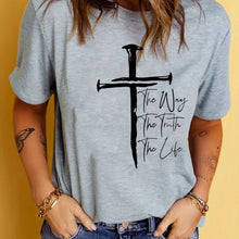 Cargar imagen en el visor de la galería, -CAMISETA MUJER LOVE,LIKE JESÚS Y VARIAS
