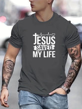 Cargar imagen en el visor de la galería, -CAMISETA HOMBRE JESUS SAVED MY LIFE
