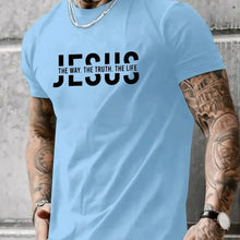 Cargar imagen en el visor de la galería, -CAMISETA HOMBRE JESUS ES EL CAMINO,LA VERDAD Y LA VIDA.
