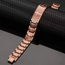 Cargar imagen en el visor de la galería, -PULSERA MAGNETICA COBRE HOMBRE,PADRE NUESTRO
