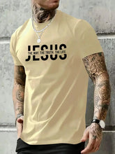 Cargar imagen en el visor de la galería, -CAMISETA HOMBRE JESUS ES EL CAMINO,LA VERDAD Y LA VIDA.
