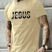Cargar imagen en el visor de la galería, -CAMISETA HOMBRE JESUS ES EL CAMINO,LA VERDAD Y LA VIDA.
