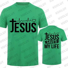 Cargar imagen en el visor de la galería, -CAMISETA UNISEX JESÚS SALVÓ MI VIDA
