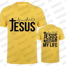 Cargar imagen en el visor de la galería, -CAMISETA UNISEX JESÚS SALVÓ MI VIDA
