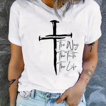 Cargar imagen en el visor de la galería, -CAMISETA MUJER LOVE,LIKE JESÚS Y VARIAS
