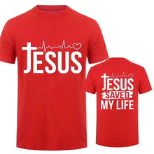 Cargar imagen en el visor de la galería, -CAMISETA UNISEX JESÚS SALVÓ MI VIDA
