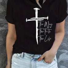 Cargar imagen en el visor de la galería, -CAMISETA MUJER LOVE,LIKE JESÚS Y VARIAS
